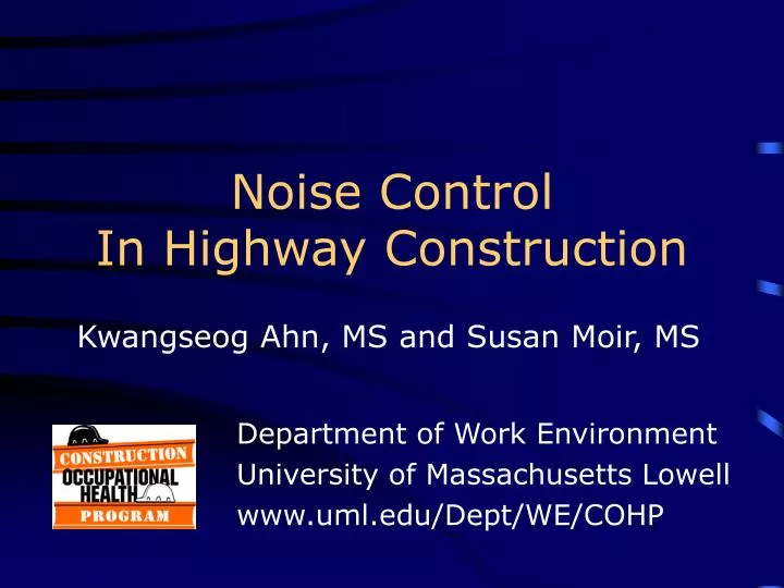 noise control in highway construction