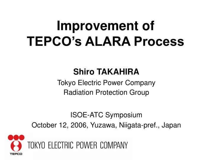 improvement of tepco s alara process