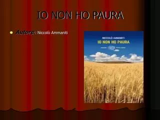 io non ho paura