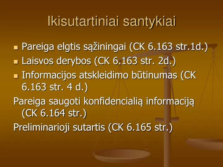 ikisutartiniai santykiai