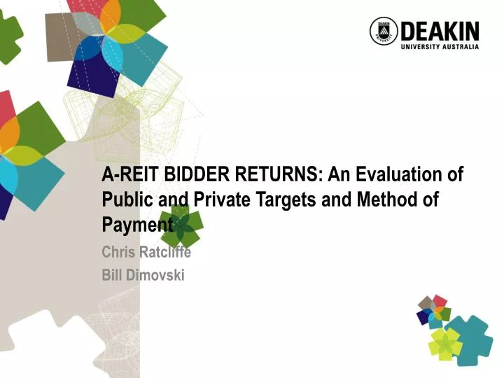 a reit bidder returns an evaluation of public and private targets and method of payment