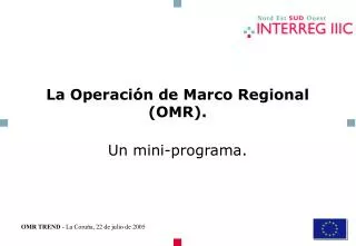 la operaci n de marco regional omr