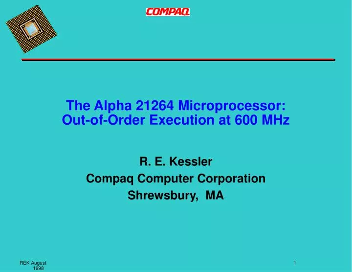 the alpha 21264 microprocessor out of order execution at 600 mhz