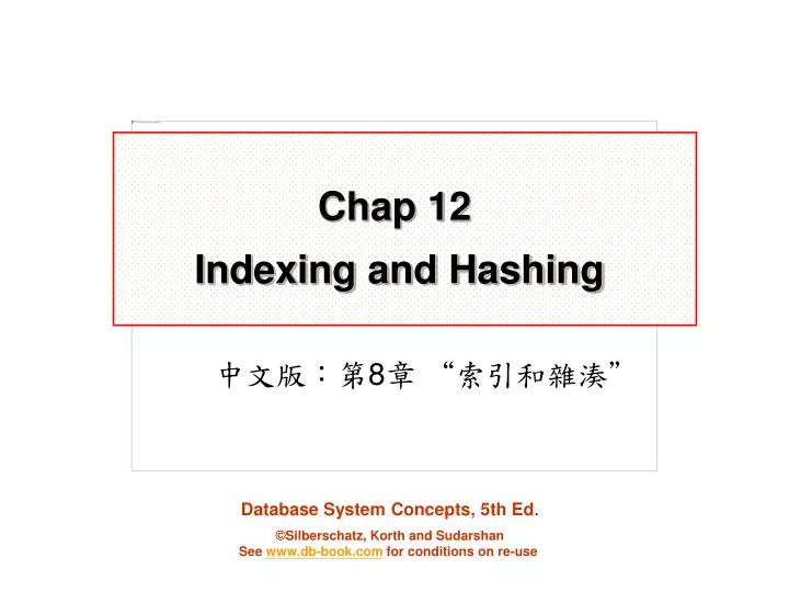 chap 12 indexing and hashing