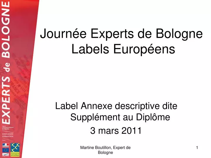 journ e experts de bologne labels europ ens