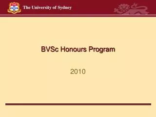 BVSc Honours Program