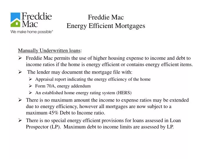 freddie mac energy efficient mortgages