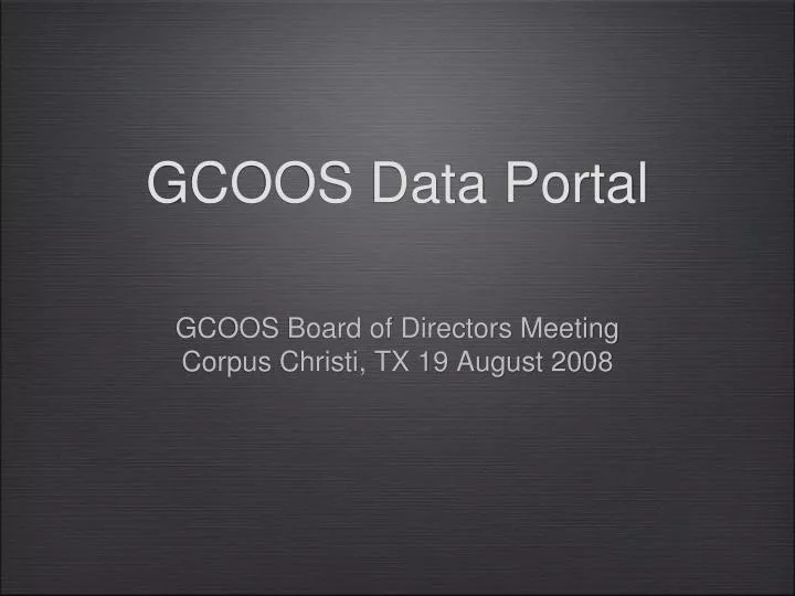 gcoos data portal