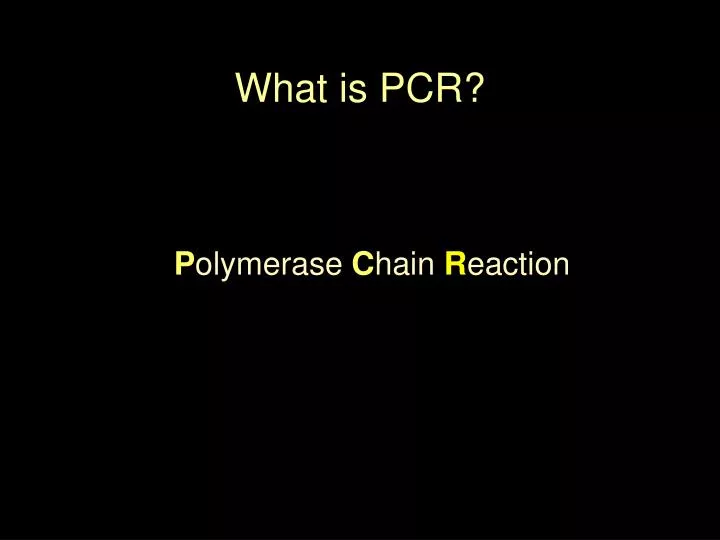 what is pcr