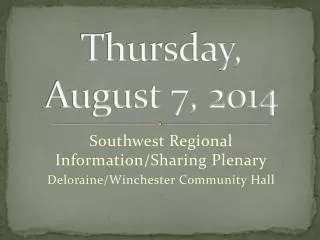 Thursday, August 7, 2014