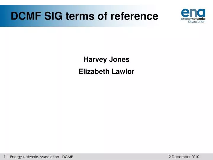 dcmf sig terms of reference