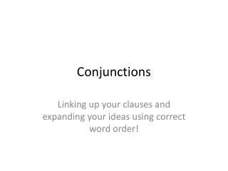 conjunctions