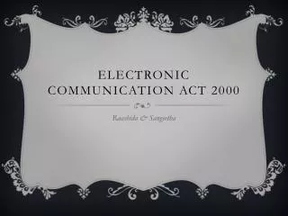 Electronic Communication Act 2000