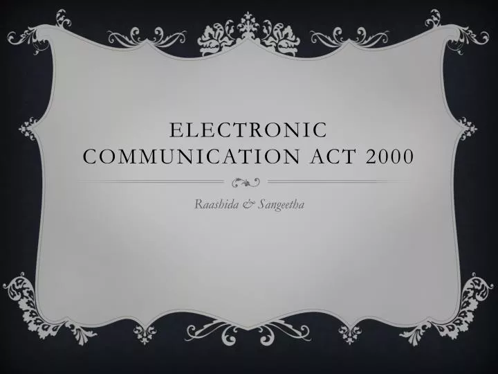 electronic communication act 2000