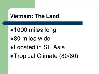 Vietnam: The Land