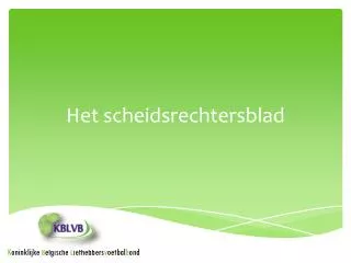 het scheidsrechtersblad