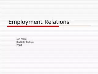 Employment Relations