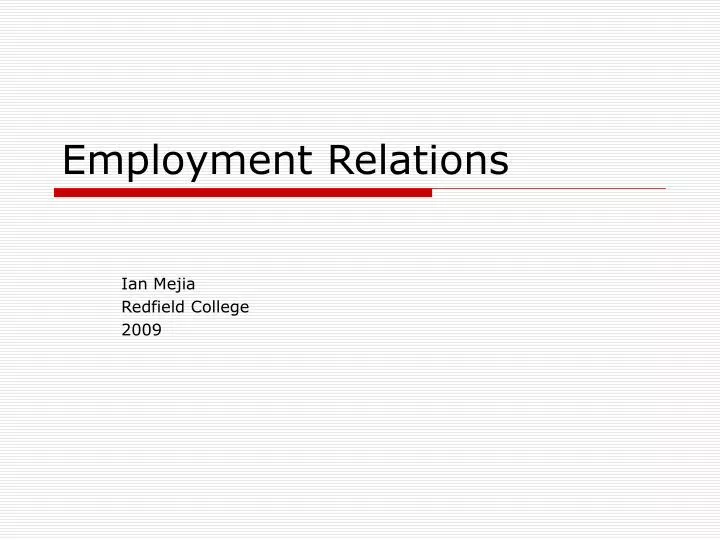 employment relations