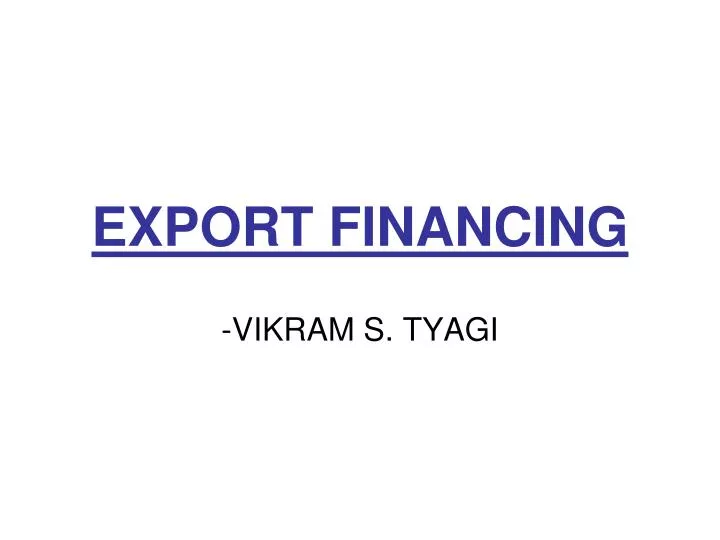 export financing