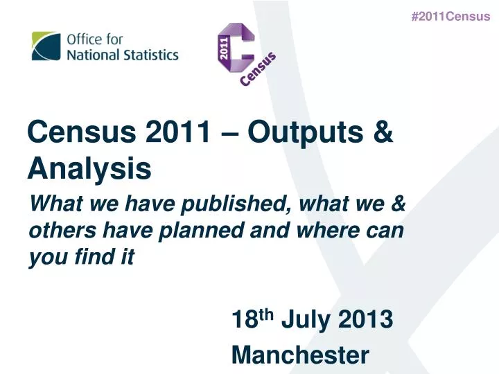 census 2011 outputs analysis