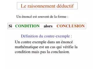 le raisonnement d ductif