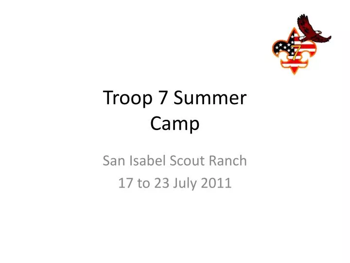 troop 7 summer camp