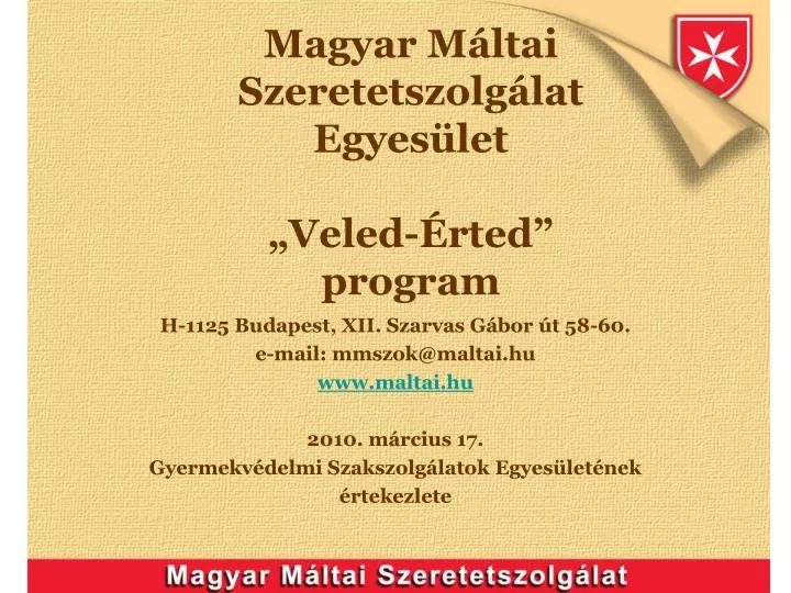 magyar m ltai szeretetszolg lat egyes let veled rted program