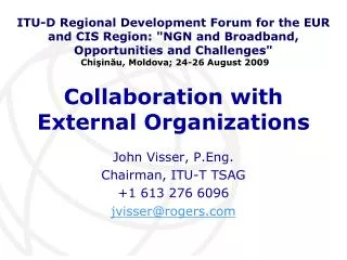 Collaboration with External Organizations