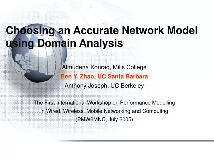 choosing an accurate network model using domain analysis