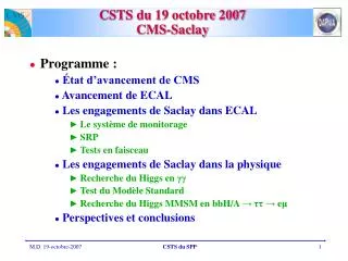 csts du 19 octobre 2007 cms saclay