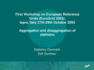 Statistics Denmark Erik Sommer