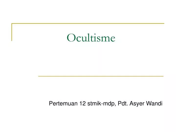 ocultisme