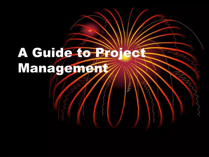 a guide to project management