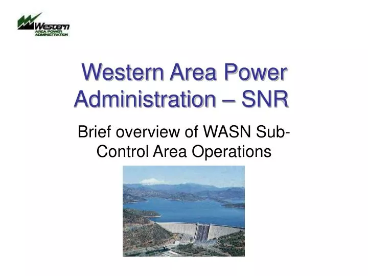 western area power administration snr