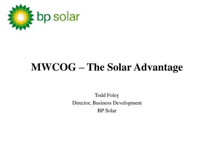 mwcog the solar advantage