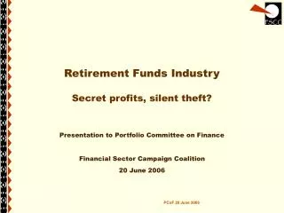 Retirement Funds Industry Secret profits, silent theft?