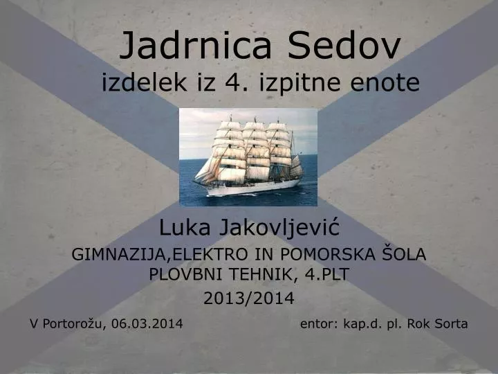 jadrnica sedov izdelek iz 4 izpitne enote