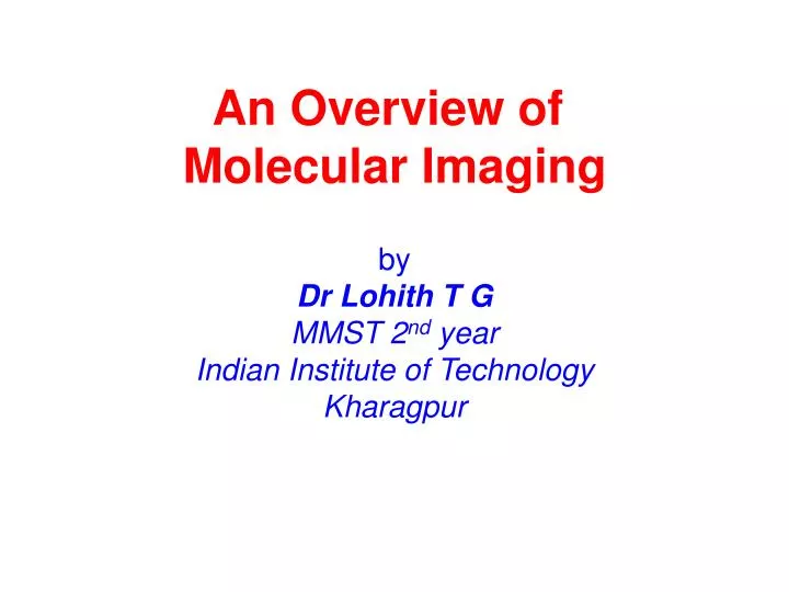 an overview of molecular imaging