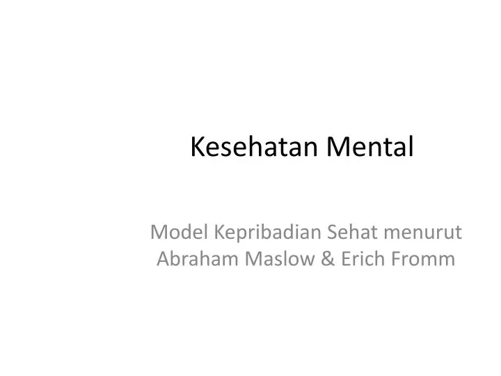 kesehatan mental