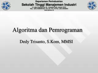 algoritma dan pemrograman
