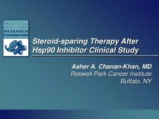 Steroid-sparing Therapy After Hsp90 Inhibitor Clinical Study