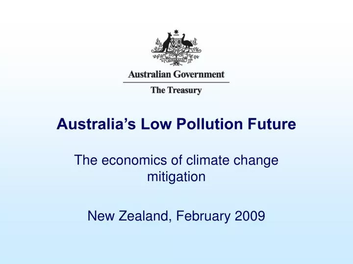 the economics of climate change mitigation new zealand february 2009