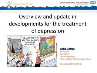 Overview and update in developments for the treatment of depression