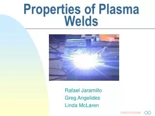 properties of plasma welds