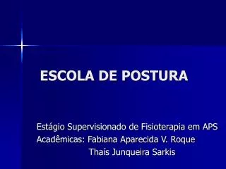 escola de postura