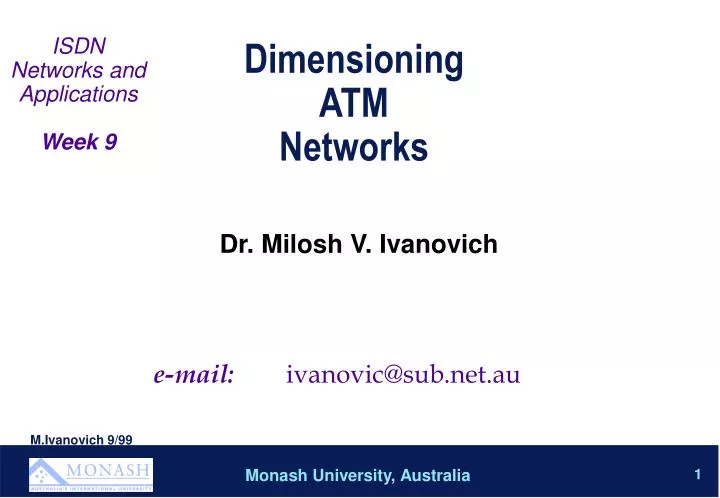 dimensioning atm networks