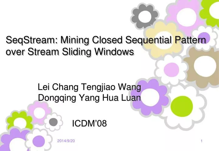 seqstream mining closed sequential pattern over stream sliding windows