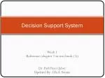 Decision Support System - slide 1