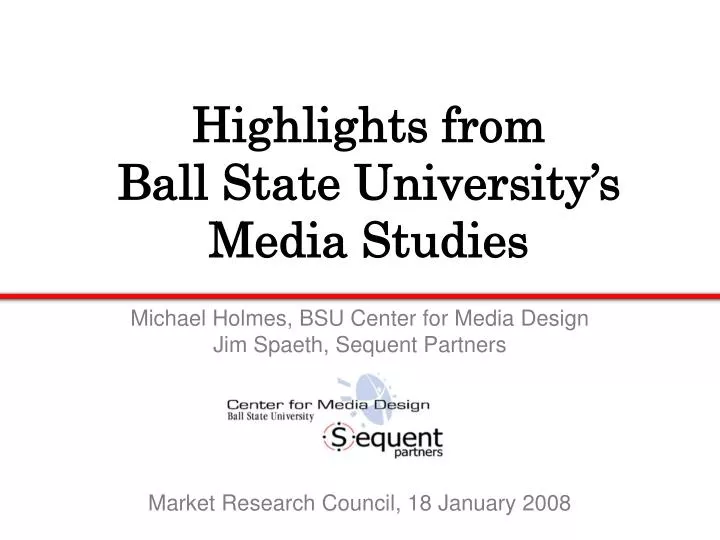 highlights from ball state university s media studies