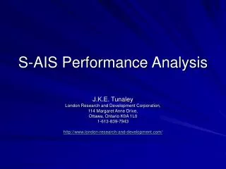 S-AIS Performance Analysis